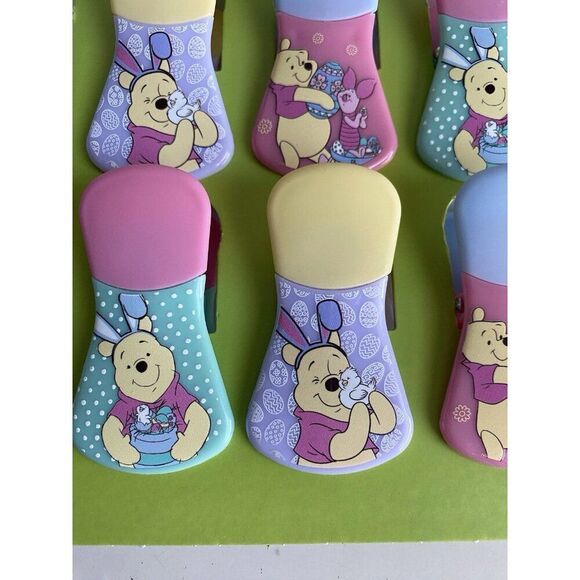 6 Pack Disney Winnie The Pooh Piglet Magnetic Bag Clips Easter Eggs Spring NEW - Picture 7 of 12